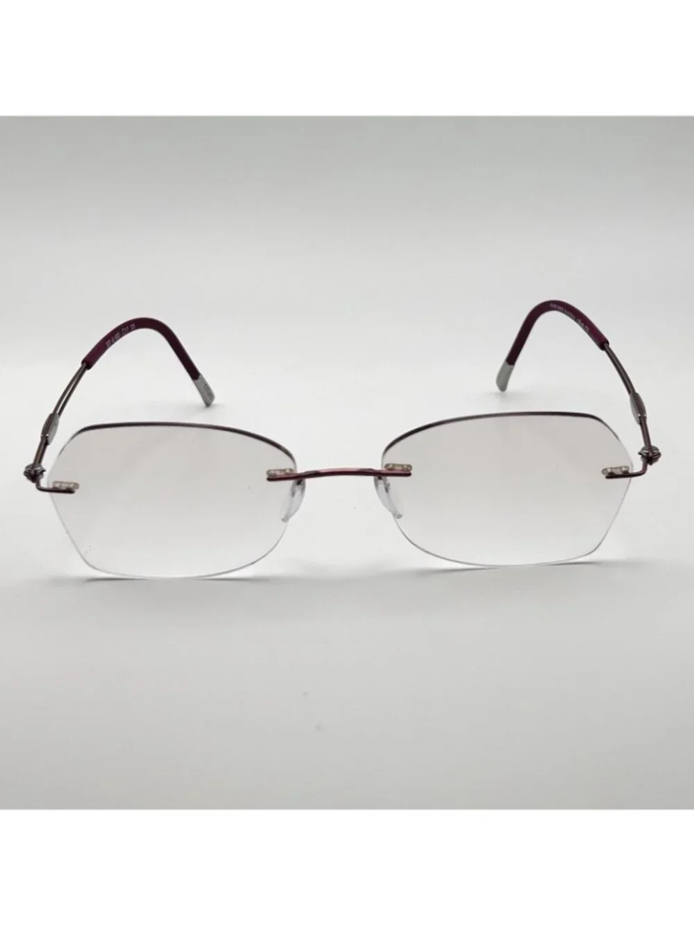 Silhouette 5227 40 6053 Eyeglass Frames Oval Rimless Rose Pink 49-17-135 Case